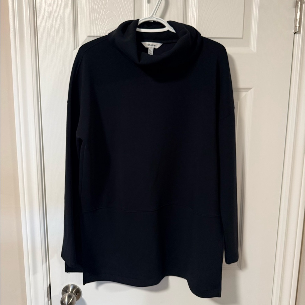 SPANX Women's Black Cowl Neck Sweater